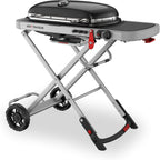 Tragbarer Gasgrill Traveler mit klappbarem Untergestell und Rädern 3,8 kW Brenner 2065 cm² Grillfläche Deckelthermometer