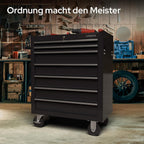 Werkstattwagen mit 7 Schubladen AR-HE-WW7S Werkzeugwagen aus Stahl 70 x 33 x 78 cm mit Zentralverriegelung und 2 Schlüsseln