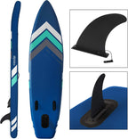 Aufblasbares SUP Board Set 305 x 76 x 15 cm Stand Up Paddle Board bis 150 kg mit Paddel Luftpumpe Finnen Tasche