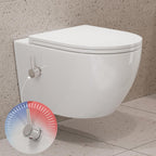 Dusch WC Hänge WC spülrandlos Bidet Funktion HB-L01U-GE integrierte Düse Kalt Warm Wasser Wandmontage 49x36x36 cm