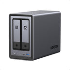 NAS Netzwerkspeicher 2-Bay Intel N100 8GB DDR5 RAM 2.5GbE Ethernet 2x M.2 NVMe Steckplätze 4K HDMI DXP2800 ohne Festplatten