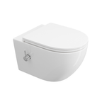 Dusch WC Hänge WC spülrandlos Bidet Funktion HB-L01U-GE integrierte Düse Kalt Warm Wasser Wandmontage 49x36x36 cm