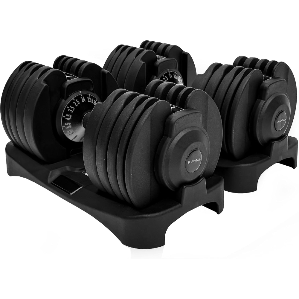 Verstellbares Kurzhantel-Set 24 kg 15 in 1 Gewichtsstufen Paar Smart Click System Anti-Rutsch Griff Gusseisen Heimtraining