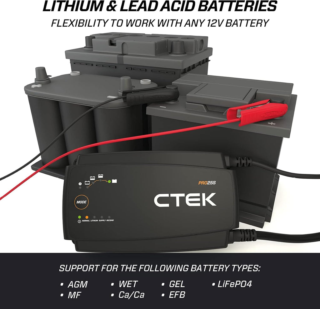 Batterieladegerät Ladegerät PRO25S 25A 12V LiFePO4 Lithium Ionen Blei Säure Rekonditionierung Entsulfatierung Stromversorgung