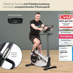 Heimtrainer Ergometer Morpheus Magnetbremssystem 12 kg Schwungmasse 32 Stufen 24 Programme Kinomap App kompatibel 150 kg 144x56x103 cm