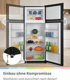 Kühl-Gefrierkombination RCT210DK3 204L 143 cm Höhe Low Frost LED Licht 39 dB freistehend mit Gefrierfach unten