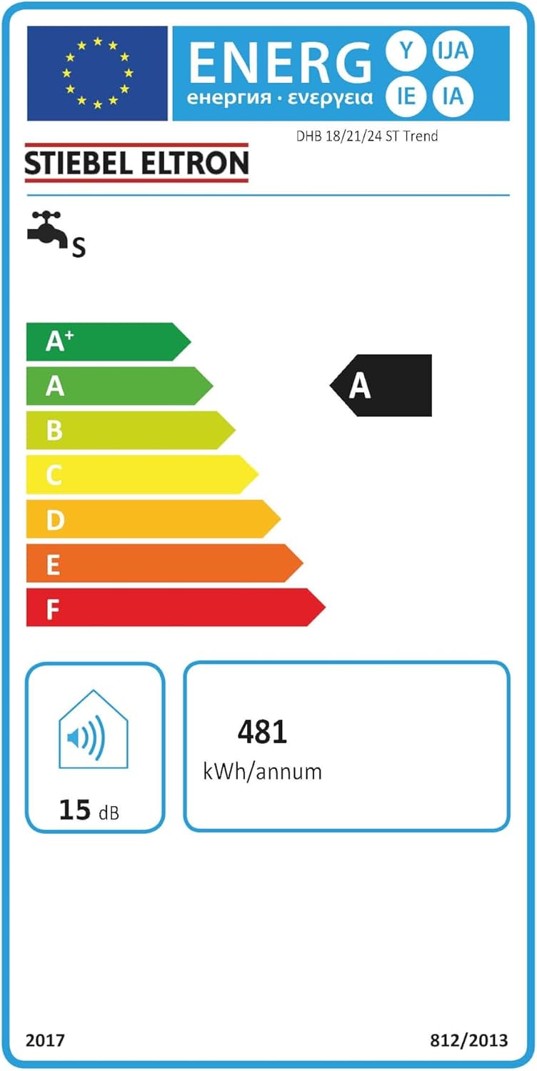 Elektronischer Durchlauferhitzer DHB 18/21/24 kW ST Trend 3i Technologie gradgenaue Temperaturwahl 400V Starkstrom 24 kW 10,7 l/min