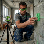 Kreuzlinienlaser 360° grün ST03CG 3D Nivelliergerät mit 152 cm Stativ Magnethalterung selbstnivellierend wiederaufladbar