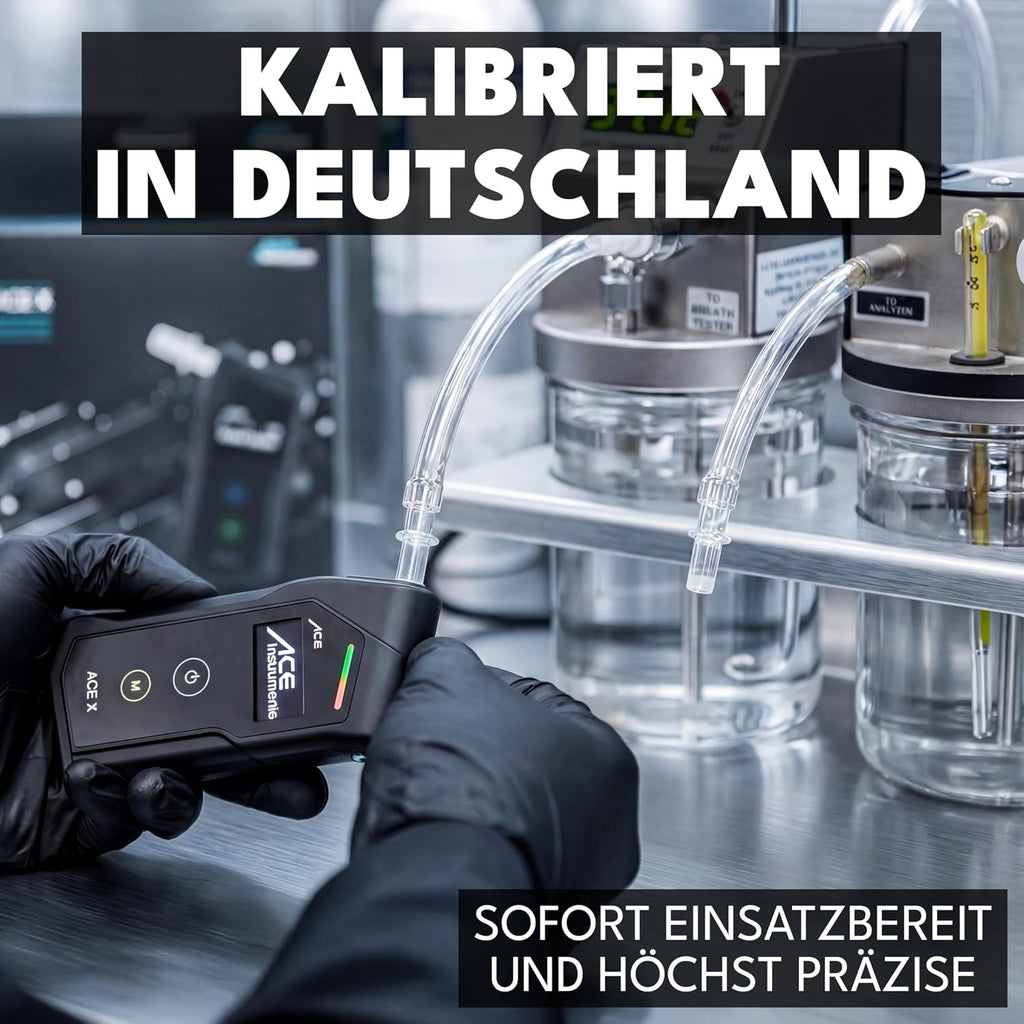 Atemalkoholtester elektrochemischer Sensor Speicherfunktion inkl Mundstücke Transporttasche AAA Batterien