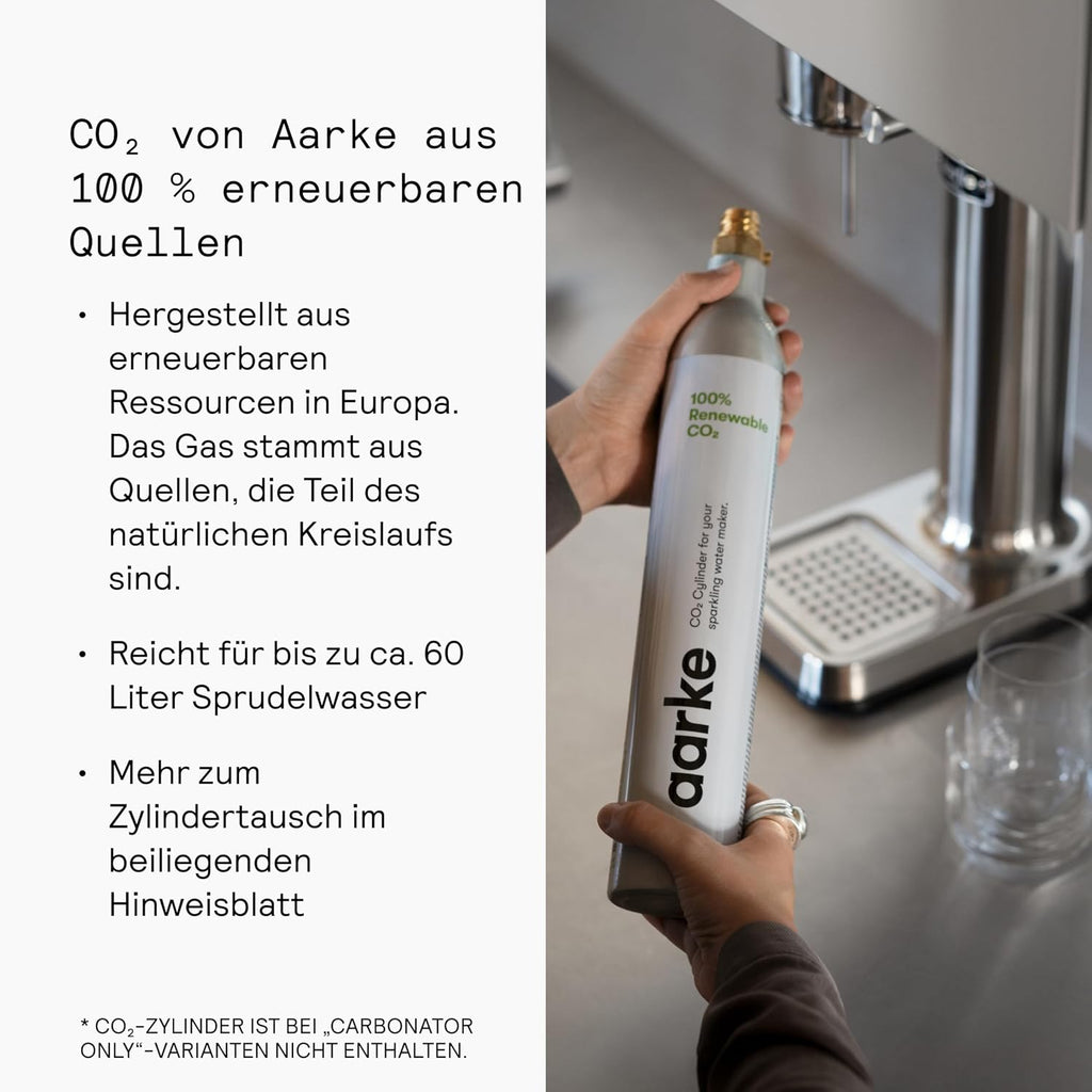 Wassersprudler Carbonator 3 Edelstahl Finish 1L PET Flasche kompatibel mit 60L CO2 Zylinder manuell Sprudelwasserbereiter 41.5x15.3x25.8 cm