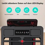 Klappbares Laufband für Zuhause und Büro CS-WP9 bis 12 kmh LED Anzeige Bluetooth App Steuerung 1400W Motor 123.8x58.7x10.2 cm