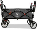 Faltbarer Bollerwagen FX-CT700 klappbarer Handwagen mit Bremsen gepolstertem Sitzbereich höhenverstellbarem Griff und 75 kg Traglast