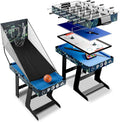 Multifunktionaler Spieltisch 5-in-1 klappbar mit Tischtennisplatte Tischkicker Billardtisch Hockey Basketball Modell 24875
