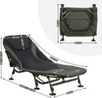 Karpfenliege XXL AL05 207 x 88 cm höhenverstellbares Campingbett mit 8 Beinen Aluminiumrahmen inklusive Transporttasche