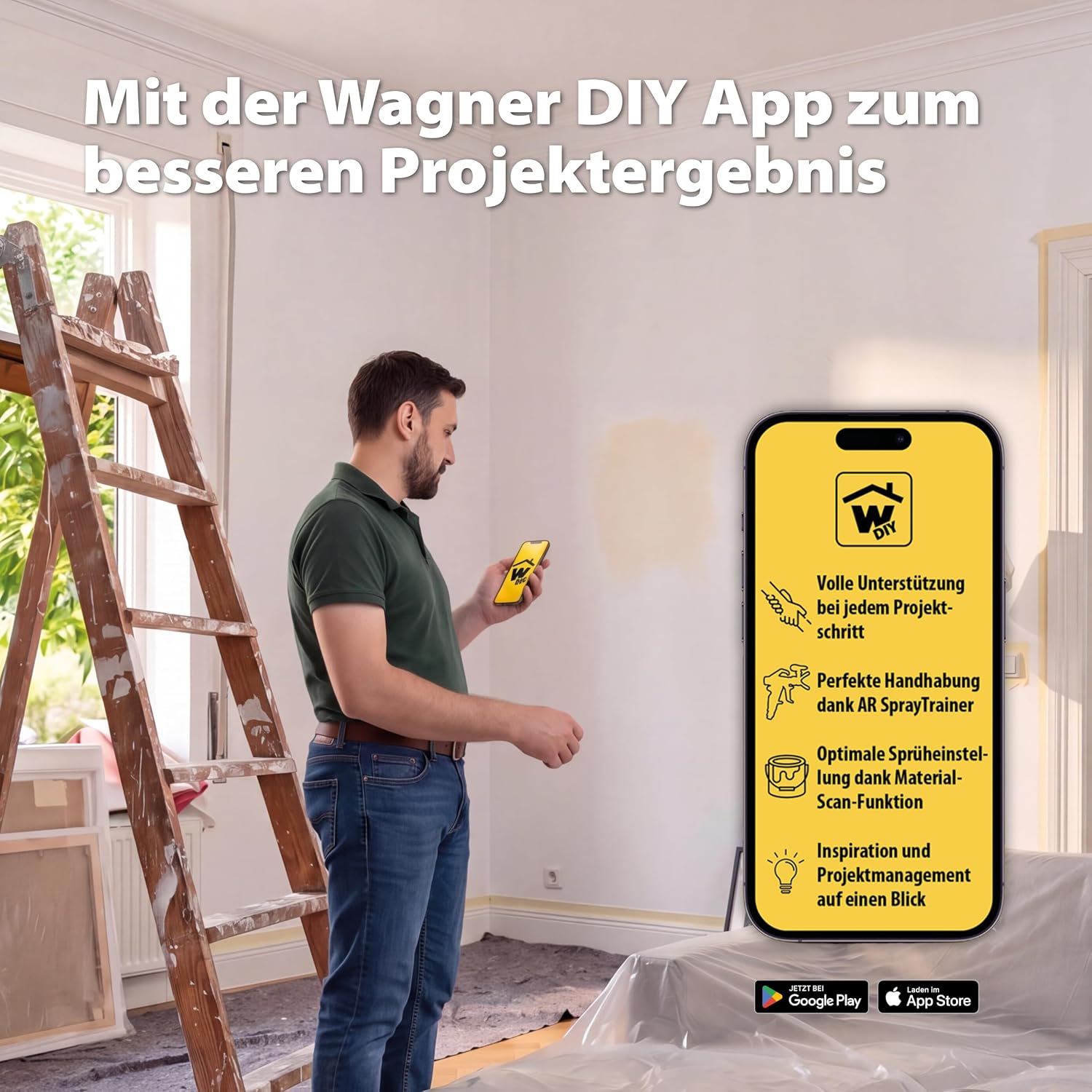 Airless Farbsprühsystem Control Pro 350 R 2371073 110 bar Druckregulierung 15 m Schlauch für Wandfarben Lacke und Lasuren