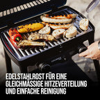 Gasgrill Explorer II Pro 2108 mit 2 Edelstahlbrennern 4,4 kW Grillthermometer Camping Tischgrill mit Grillrost