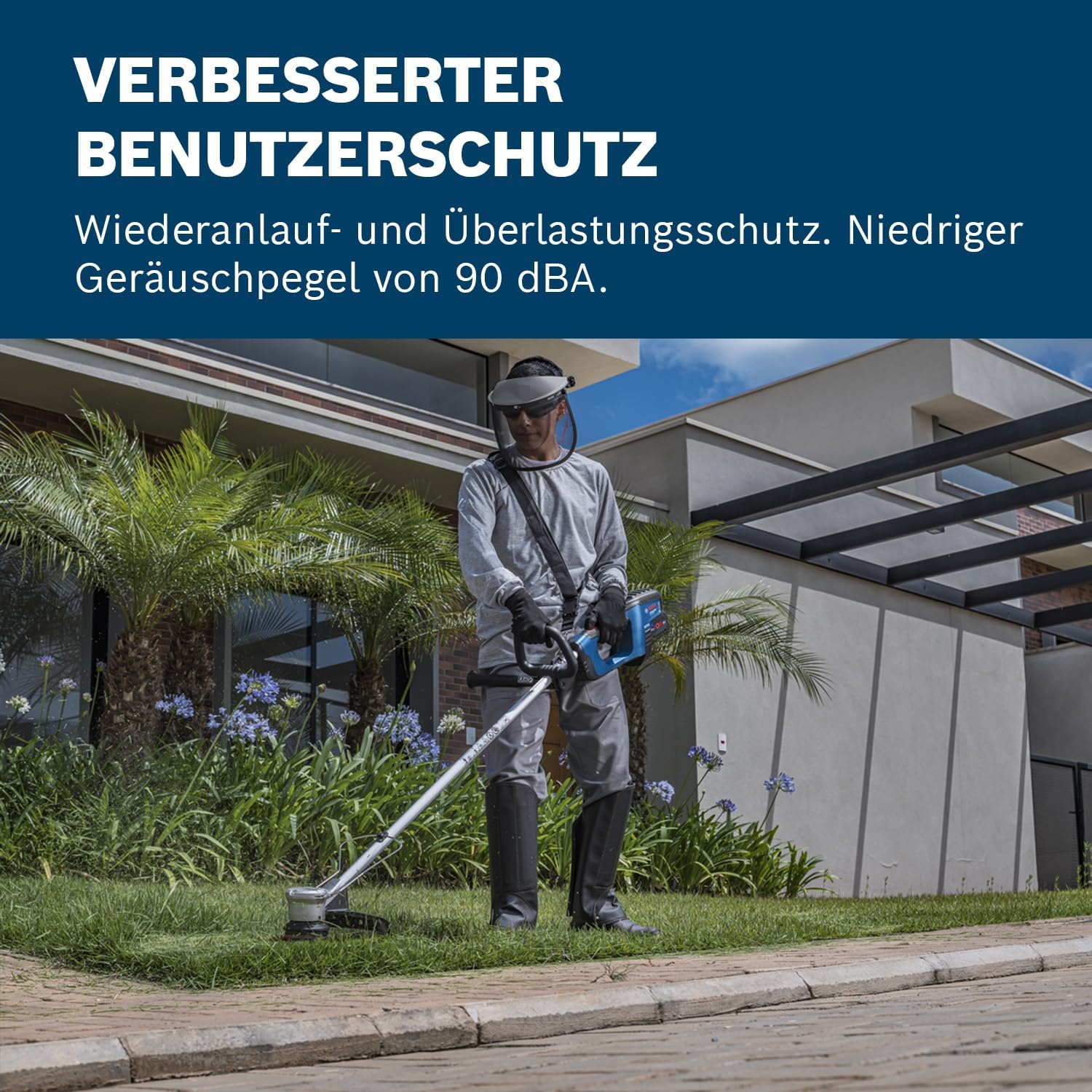 Akku Freischneider 18V Brushless GFR 18V-23 Schnittbreite 23 cm Fadenspule Schultergurt Messer Set