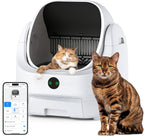 Automatische selbstreinigende Katzentoilette L mit App Steuerung Sensoren Geruchskontrolle 9 l Abfallbehälter für große Katzen
