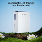 Elektrischer Luftentfeuchter 12L PD12R-03DE mit Digitalanzeige 2,5L Wassertank Timer und automatischer Abschaltung