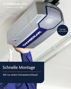 Garagentorantrieb ML700EV 700N Zahnriemenantrieb Soft Start Stop Smart Home myQ kompatibel 2 Handsender 12 kg Führungsschiene
