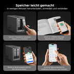 NAS Netzwerkspeicher 2-Bay Intel N100 8GB DDR5 RAM 2.5GbE Ethernet 2x M.2 NVMe Steckplätze 4K HDMI DXP2800 ohne Festplatten