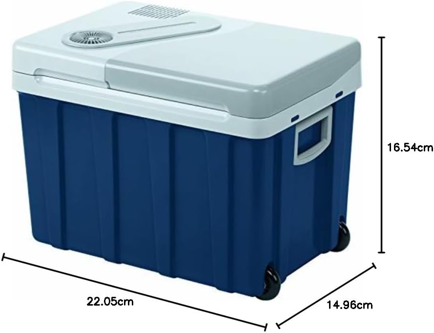 Elektrische Kühlbox W40 39L Thermoelektrisch mit Rollen 12V 24V 230V Anschluss für Auto Camping und Freizeit