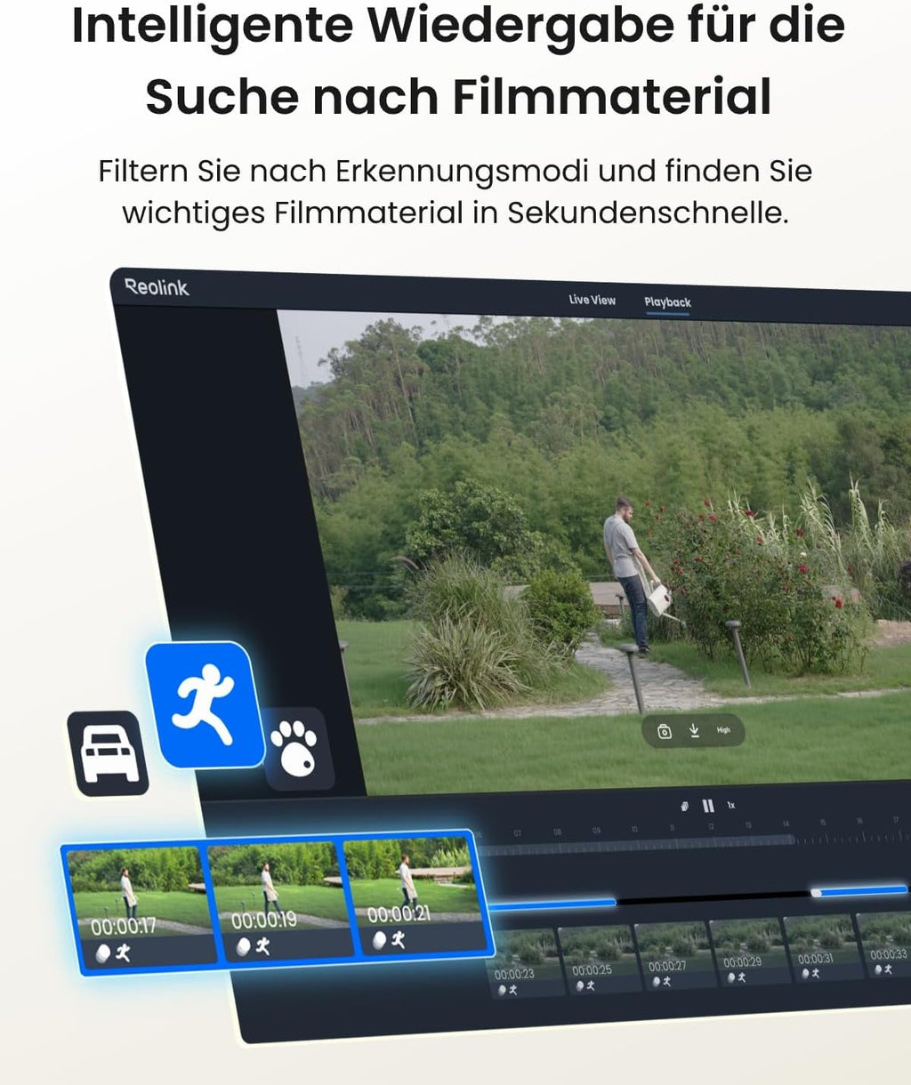 8CH 4K PoE NVR Überwachungsrekorder 2TB Festplatte RLN8-410 unterstützt IP Kameras System Haus Innen Aussen