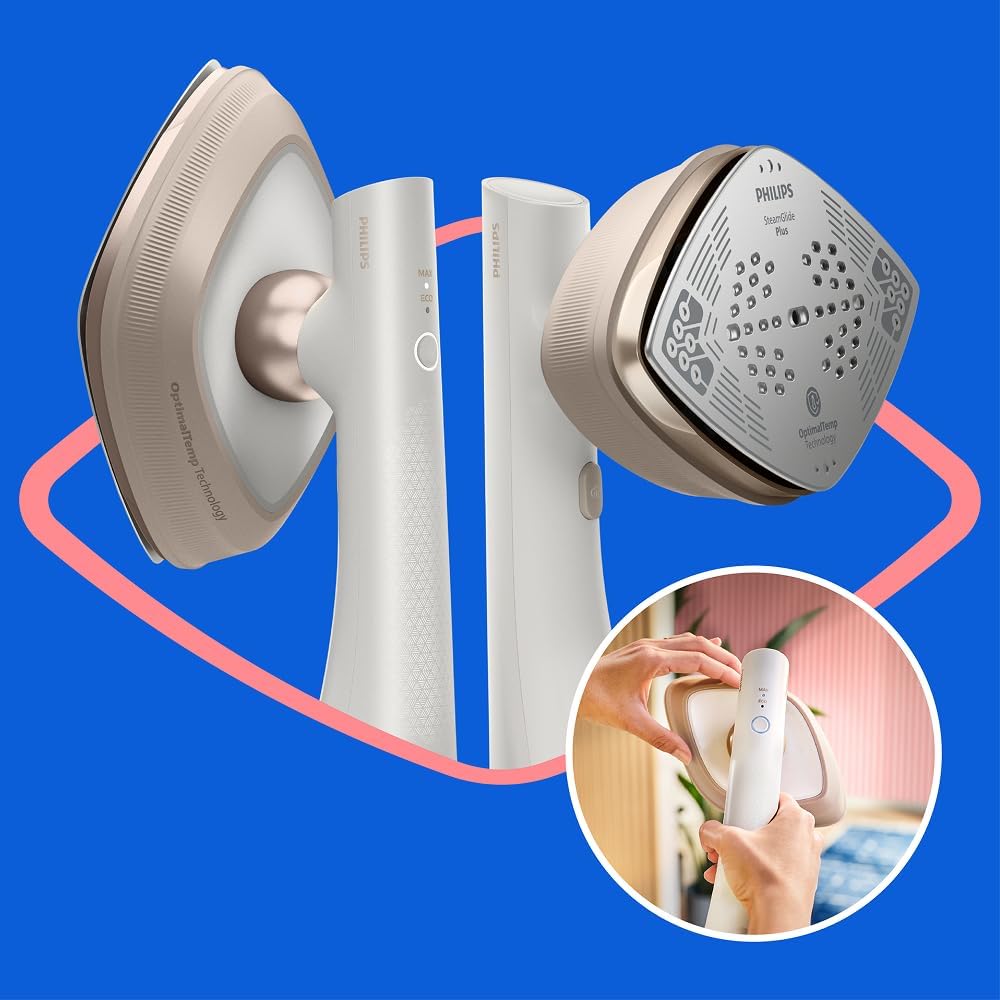 2-in-1 Bügeleisen und Dampfglätter GC213/10 1800W mit 45 g/min Dampfleistung drehbarem Kopf und StyleMat