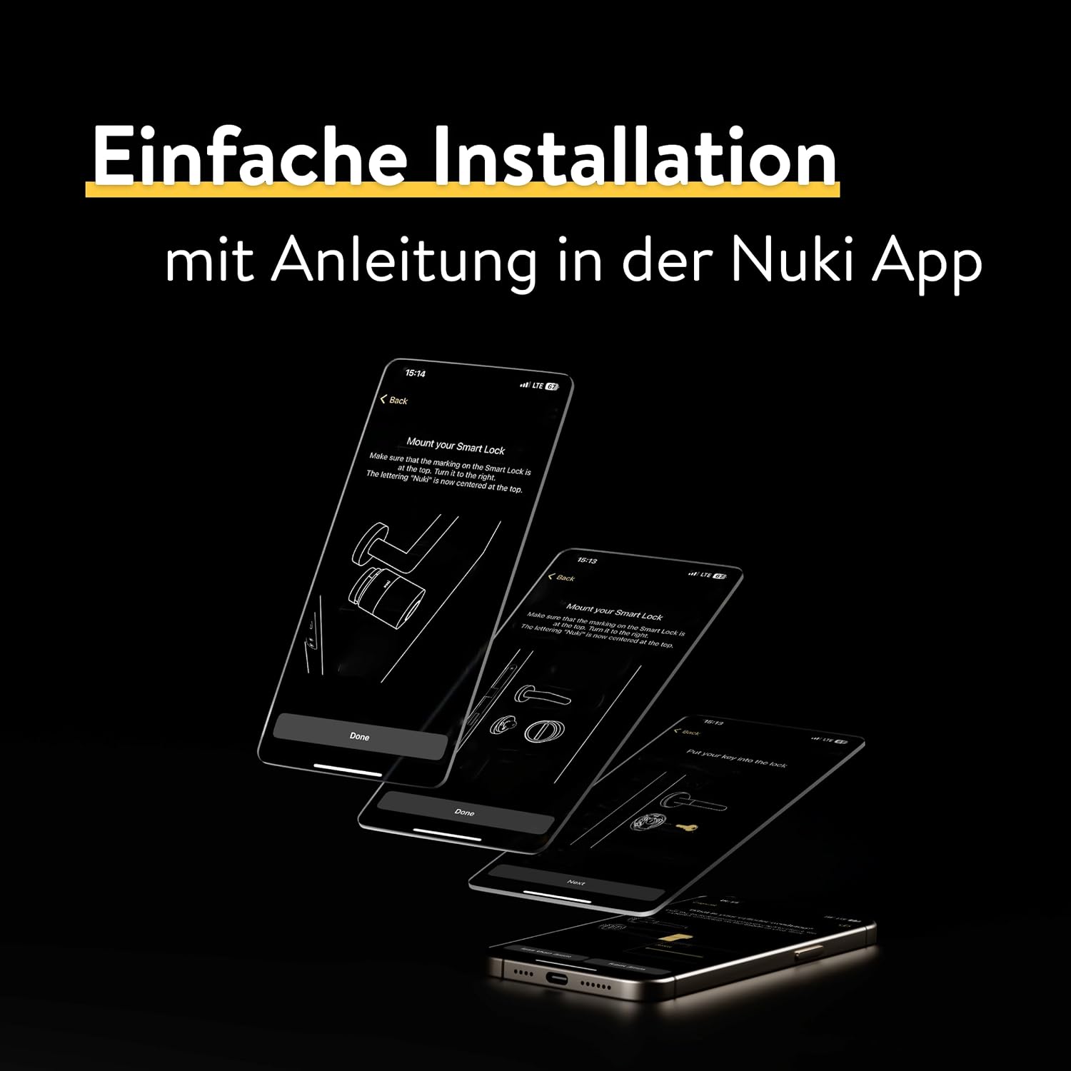 Smart Lock elektronisches Türschloss Pro Bluetooth WLAN Matter Nachrüstbar Fernsteuerung App Steuerung 221147