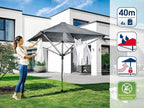 Wäschespinne LinoProtect 400 mit wasserdichtem Dach Aluminium Wäscheständer Outdoor 40m Leine inkl Bodenhülse