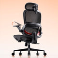Ergonomischer Bürostuhl mit verstellbarer Lordosenstütze und Kopfstütze B100 Lite 90–135° Neigung Mesh Drehstuhl 72x70x112 cm