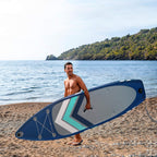 Aufblasbares SUP Board Set 305 x 76 x 15 cm Stand Up Paddle Board bis 150 kg mit Paddel Luftpumpe Finnen Tasche