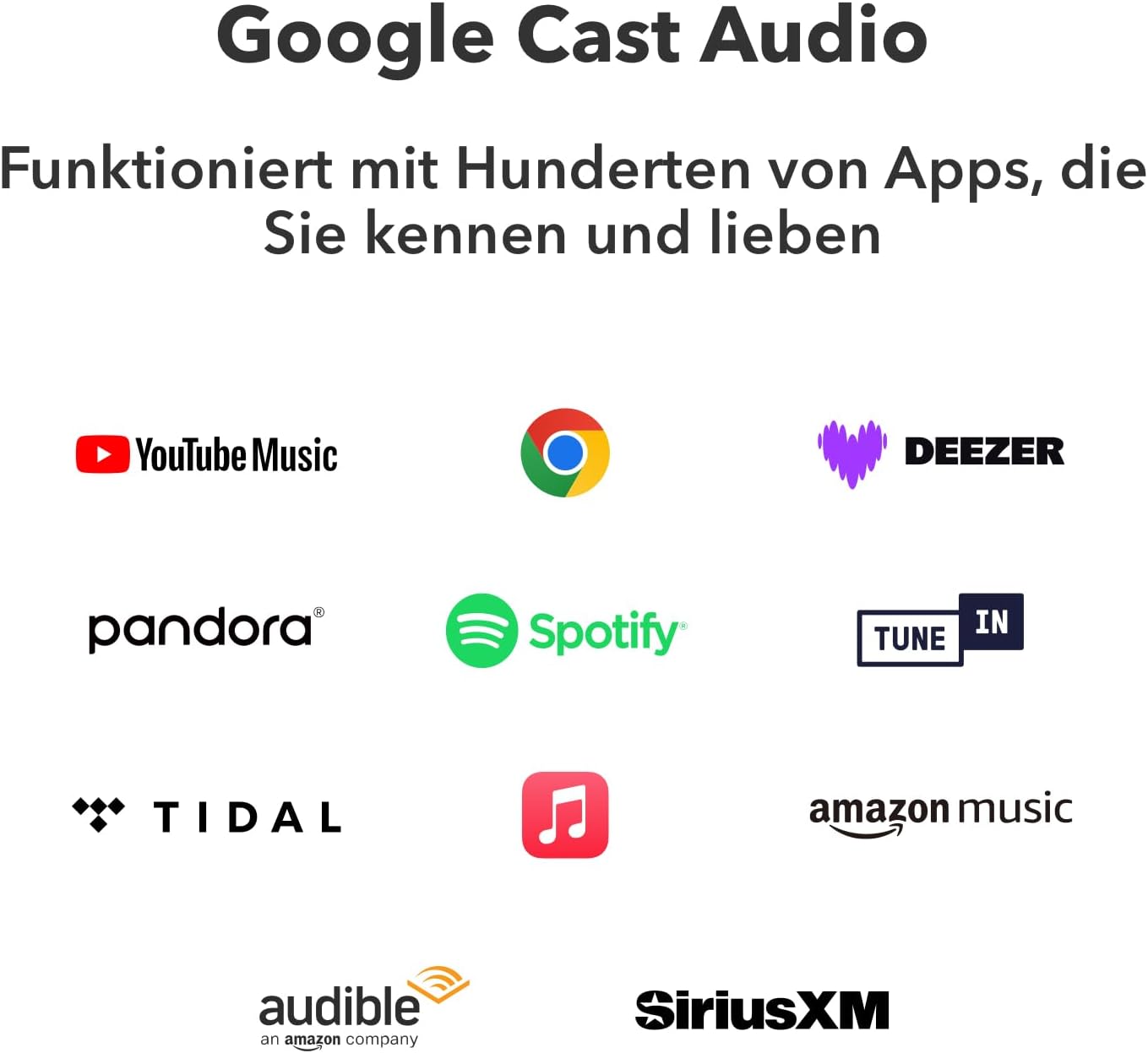AirPlay 2 und Chromecast Audio Receiver ASR002 WLAN Hi-Res 24 Bit 192 kHz Multiroom Bluetooth Spotify Connect