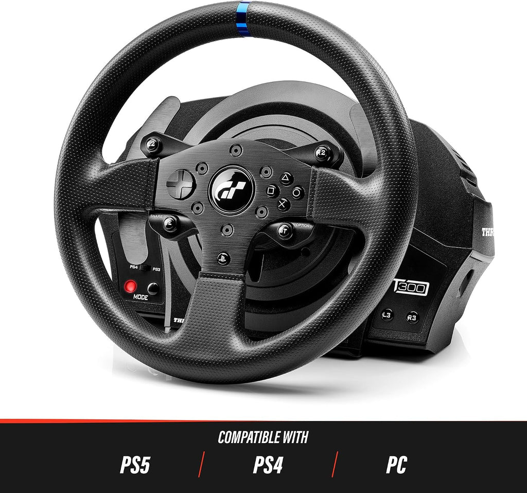 Rennlenkrad T300 RS GT Edition Force Feedback 1080° abnehmbares Lenkrad 3 Pedale USB PC PS4 PS5 kompatibel