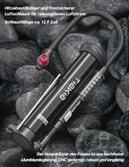 Fahrrad Standpumpe mit Manometer 220 PSI Mini Luftpumpe Aluminium kompatibel Schrader Presta Dunlop Ventile tragbar