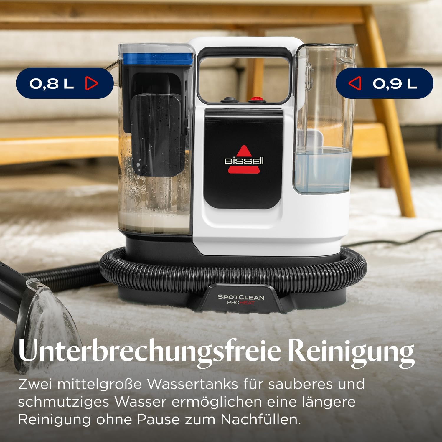 SpotClean ProHeat Advanced Teppich und Polsterreiniger 3924N Waschsauger Nasssauger 1125 W Kabelgebunden 1,1 L