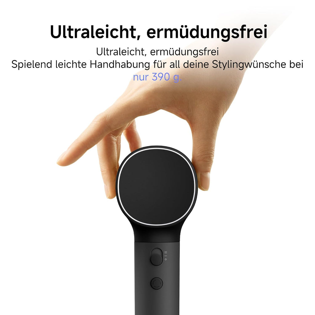 Haartrockner Neo 22 m/s Luftstrom 110000 U/min Motor 1500W Ionenfunktion 2 Aufsätze Diffusor Glättungsdüse