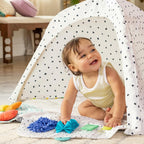 Baby Spielbogen mit Spielmatte Lovevery Play Gym 5 Entwicklungsbereiche mit 13 Aktivitätsspielzeugen für Babys