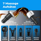 Massagepistole OrthoGun 160W mit App 5 Intensitäten 7 Massageaufsätze Tragetasche Akku Laufzeit bis 360 Min