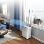 Mobile Split Klimaanlage PortaSplit-E 12000 BTU 3,5 kW Kühlen Heizen A++ für Räume bis 42 m² App Steuerung