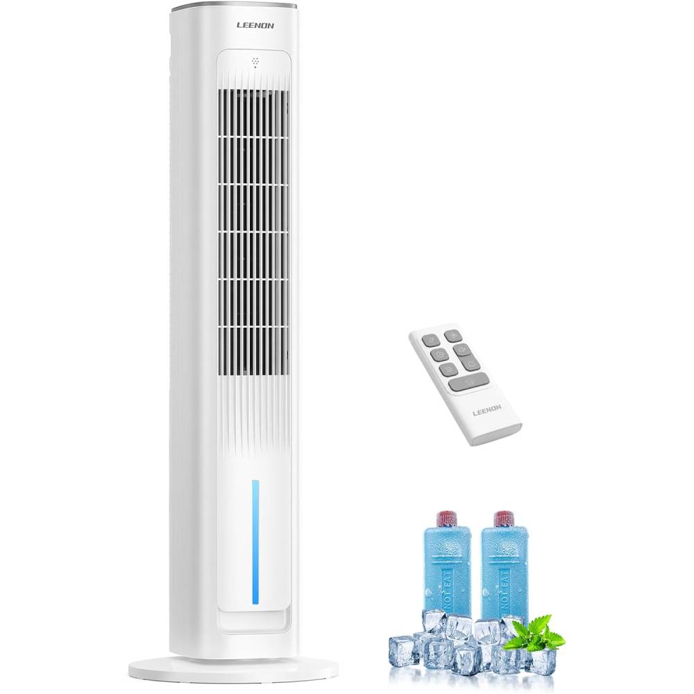 Turmventilator mit Wasserkühlung ATF-026L 38 Zoll 60W Verdunstungskühler mit Fernbedienung 3 Stufen 12H Timer