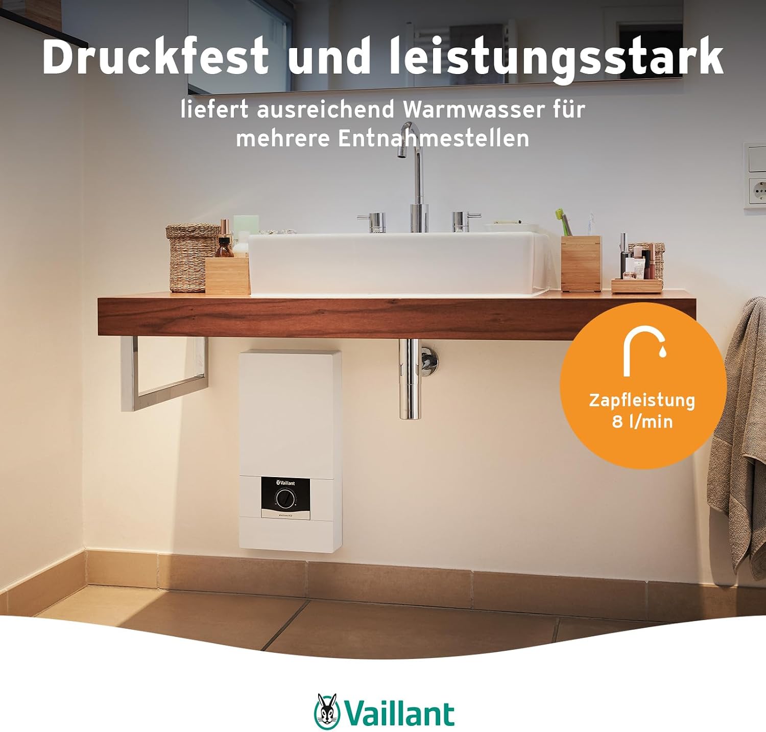 Elektronischer Durchlauferhitzer VED E 24/8 24kW 400V mit Digitalanzeige und stufenlos einstellbarer Temperatur 0010023779