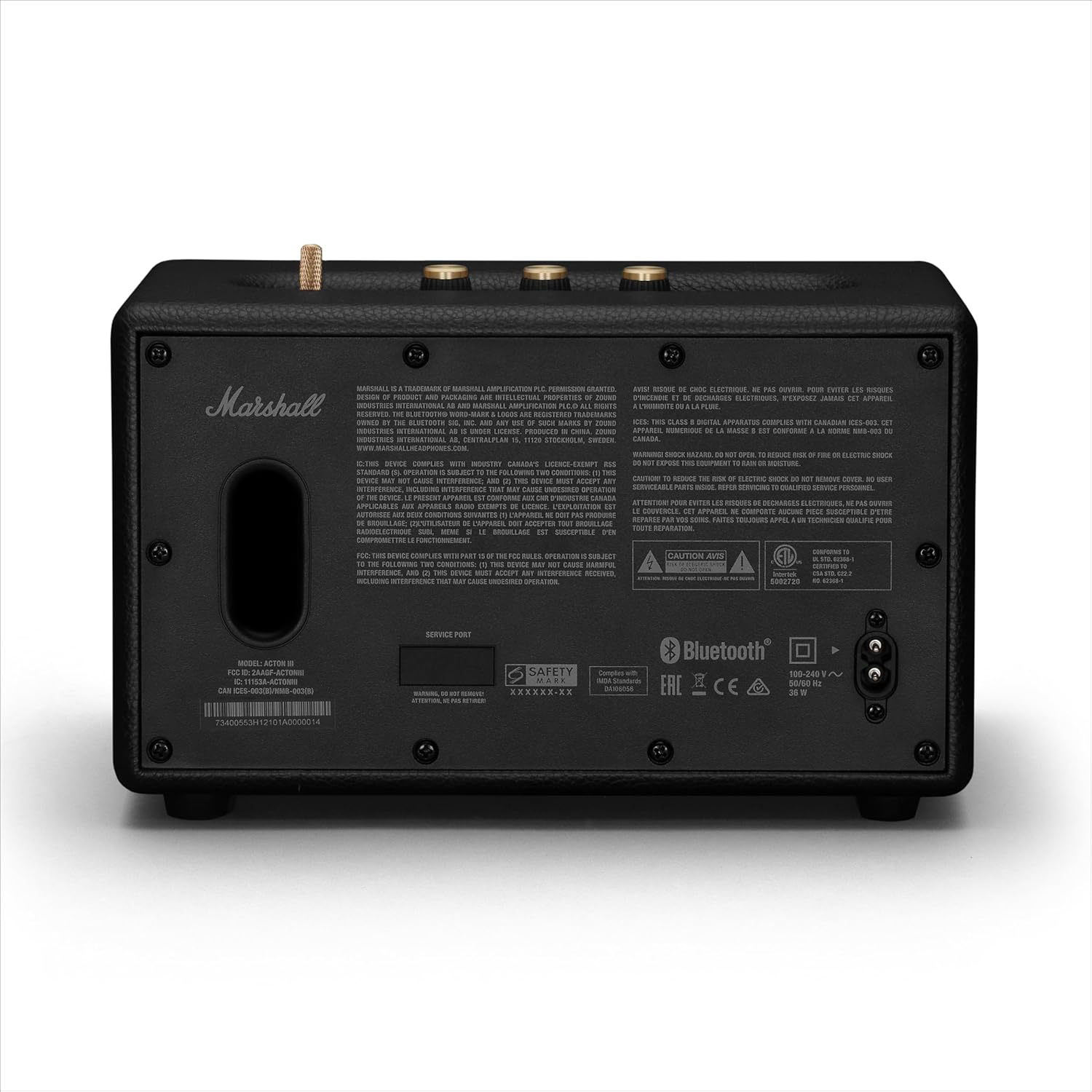 Bluetooth Lautsprecher Acton III BL mit 30W Ausgangsleistung Bluetooth 5.2 3,5 mm Eingang und Tischaufstellung
