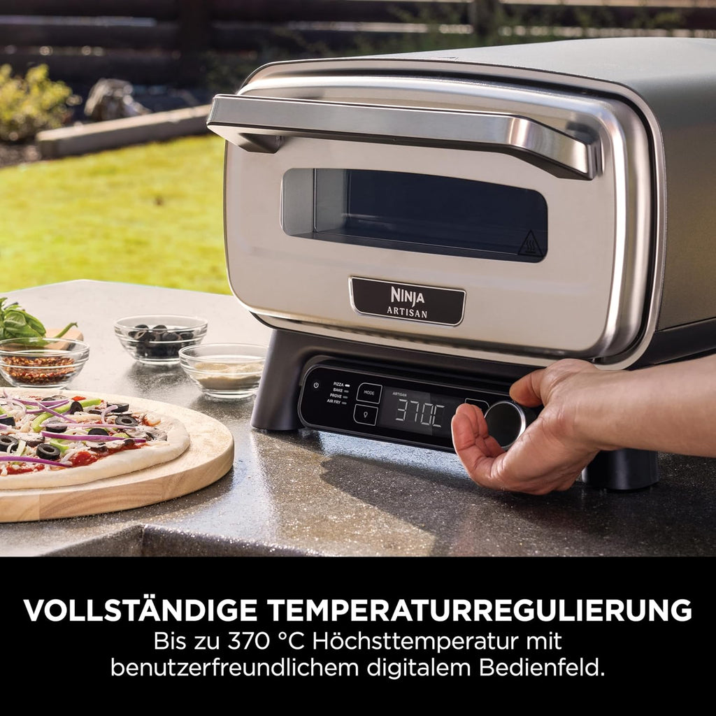 Outdoor Pizzaofen Air Fryer MO201EU 13L 30 cm Pizzastein Backblech Heißluft Frittieren Backen Teig gehen lassen 4 Funktionen