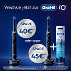 Elektrische Zahnbürste iO Series 6 Plus Edition mit 3 Aufsteckbürsten 5 Putzmodi Reiseetui wiederaufladbar Schwarz