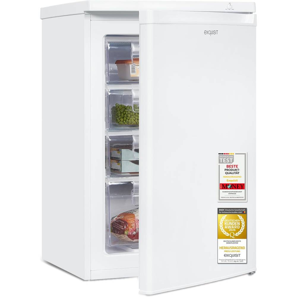 Gefrierschrank GS512-040E 91 L 4 Gefrierschubladen 4-Sterne-Gefrierbereich Energieklasse E 40 dB