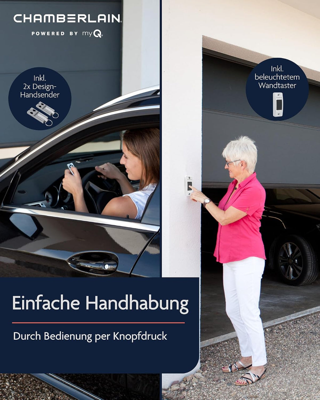 Garagentorantrieb ML700EV 700N Zahnriemenantrieb Soft Start Stop Smart Home myQ kompatibel 2 Handsender 12 kg Führungsschiene