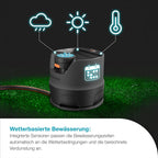 AquaPrecise Bewässerungssystem 16000-20 für Rasen bis 320 m² Solar Bluetooth App gesteuerte automatische Rasenbewässerung