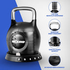 Verstellbare Kettlebell 7-in-1 2-20 kg Kugelhantel für Ganzkörpertraining mit robustem Edelstahlgriff und Gewichtssystem