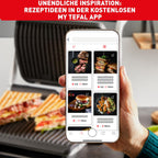 Kontaktgrill OptiGrill+ XL GC722D16 2000W mit 9 Grillprogrammen manueller Modus abnehmbaren Grillplatten und Garstufenanzeige